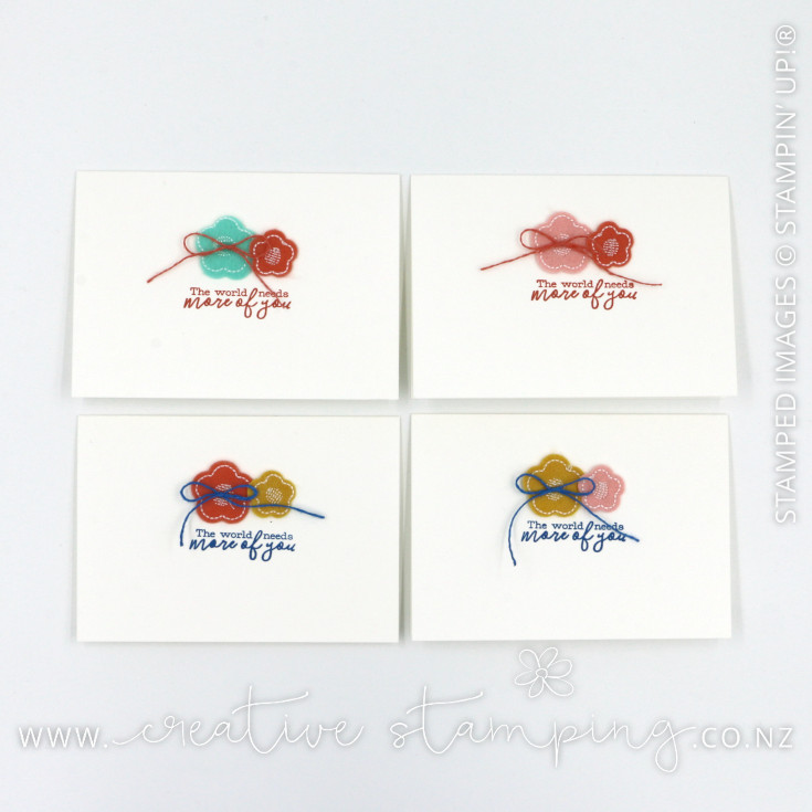 Thirty Thank You Cards using the Follow Your Art Embellishment Kit