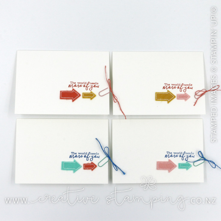 Thirty Thank You Cards using the Follow Your Art Embellishment Kit