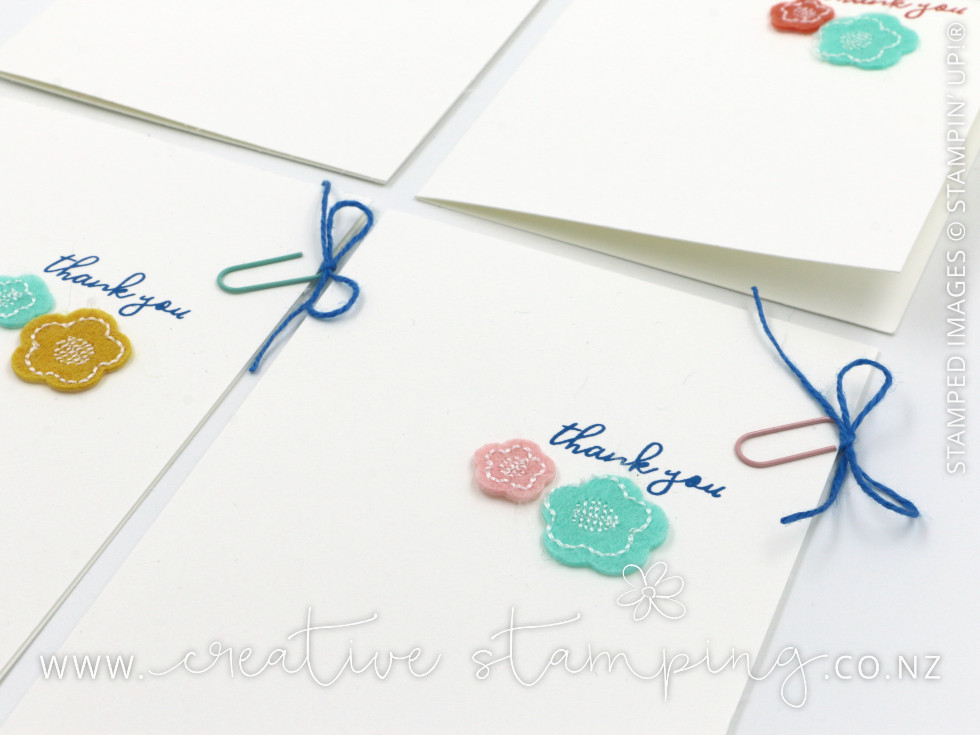 Thirty Thank You Cards using the Follow Your Art Embellishment Kit