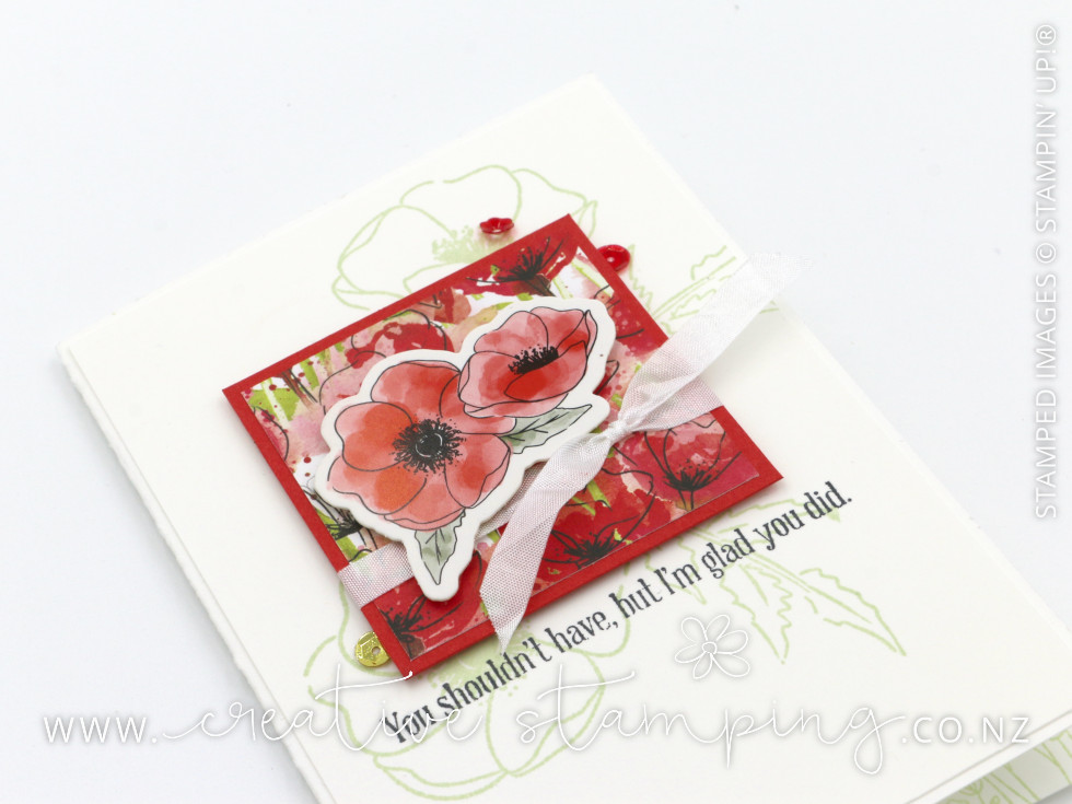 Painted Poppies Thank You Note Card