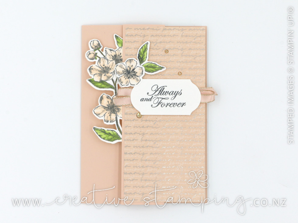 Forever Blossoms Tri-Fold Wedding Card
