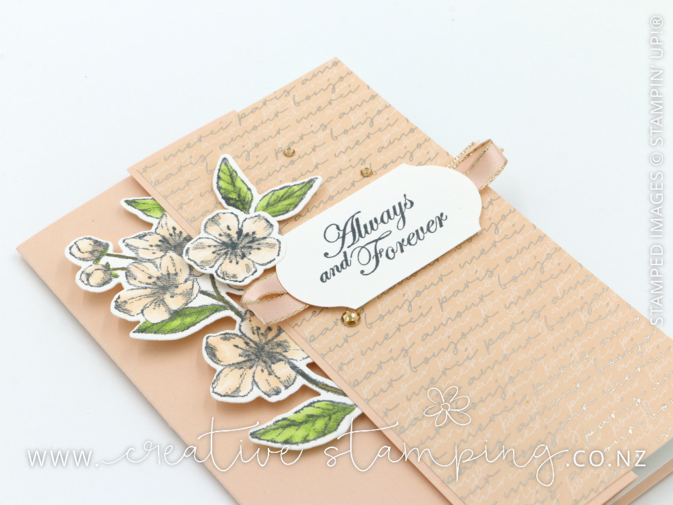 Forever Blossoms Tri-Fold Wedding Card