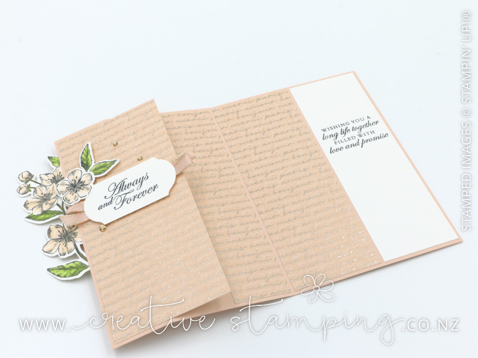Forever Blossoms Tri-Fold Wedding Card