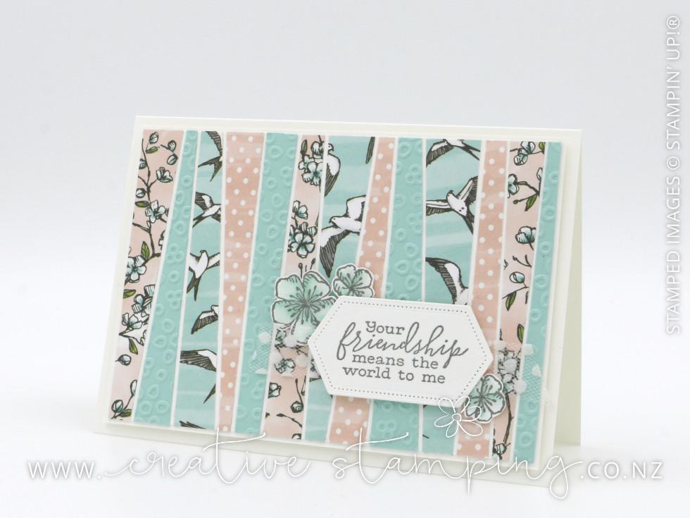 Free As A Bird Scrappy Strip Friendship Card