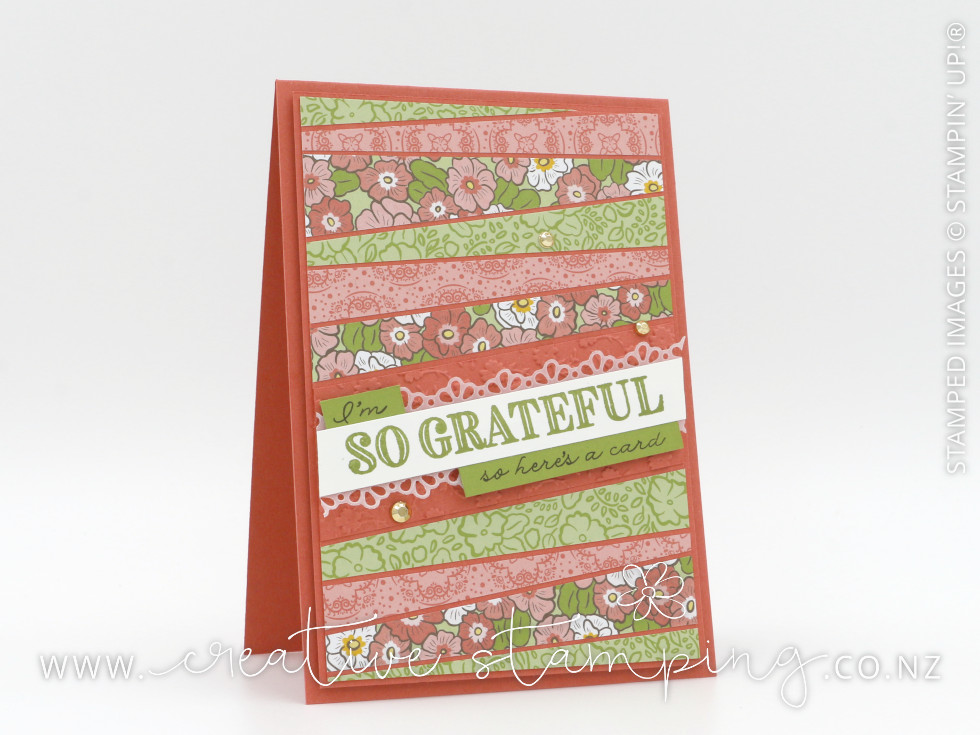 Ornate Thanks Scrappy Strip So Grateful Thank You Card