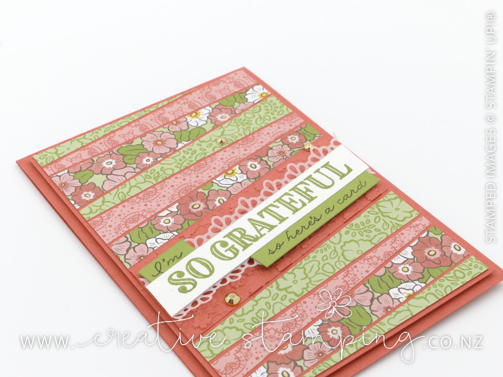 Ornate Thanks Scrappy Strip So Grateful Thank You Card