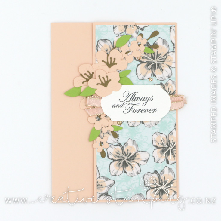 Forever Blossoms Three-Panel Scenery Z-Fold Wedding Card