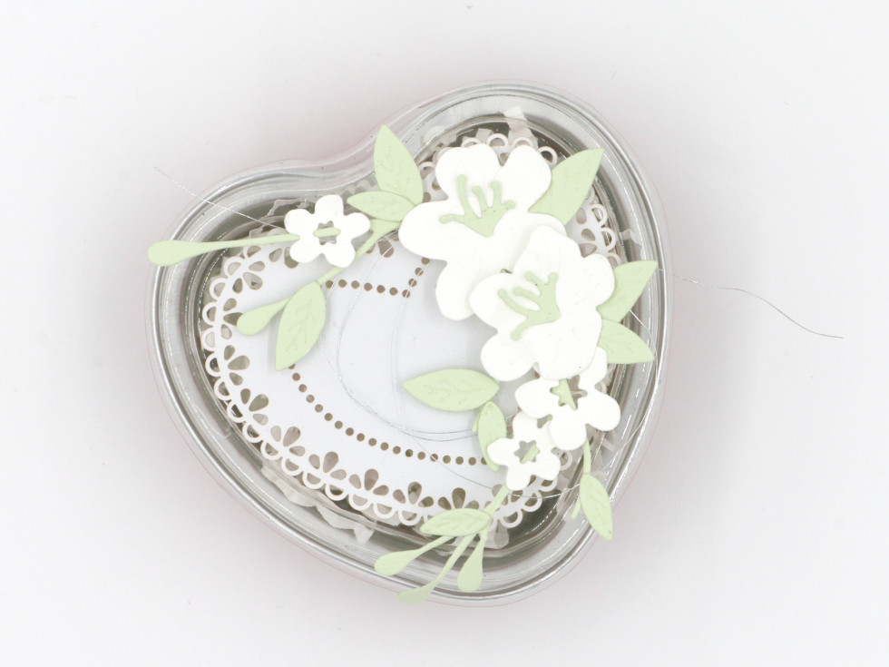 Cherry Blossoms Heart Foil Tins