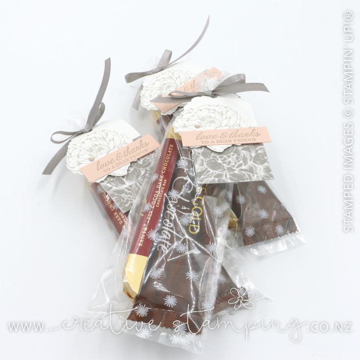 Prized Peony Gusseted Cellophane Gift Bags and Tags