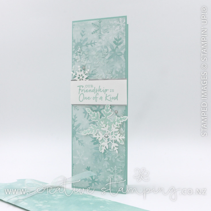 Snowflake Wishes Slimline Friendship Card