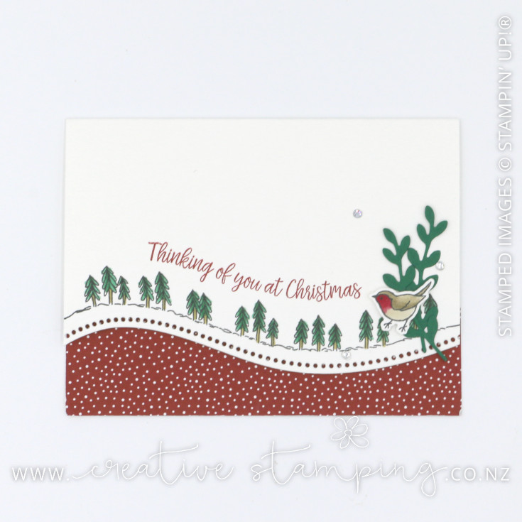 Thinking of You Curvy Christmas Card