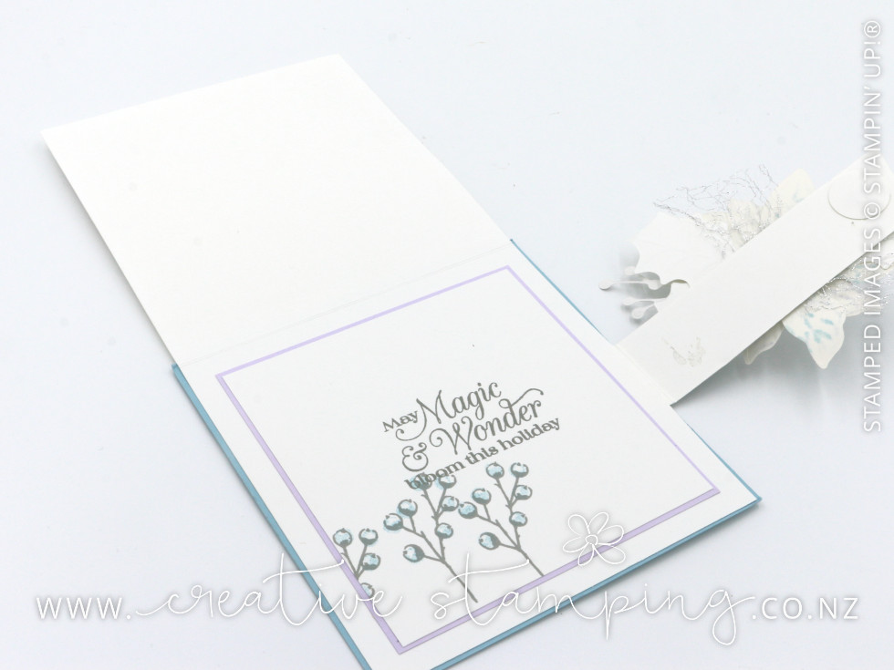 Poinsettia Petals Buckle Christmas Card