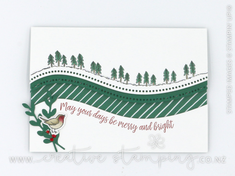 Curvy Christmas Wallet-Fold Christmas Card