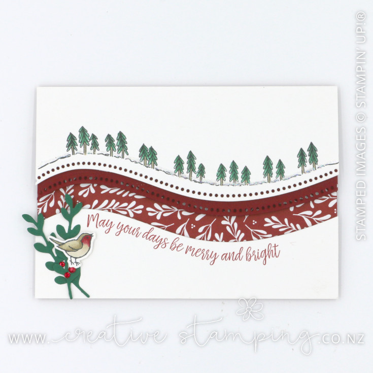 Curvy Christmas Wallet-Fold Christmas Card