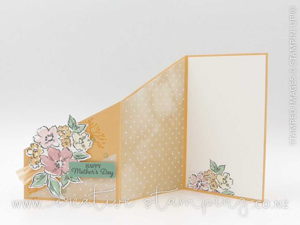 Hand-Penned Petals Angled Z-Fold Mother's Day Card