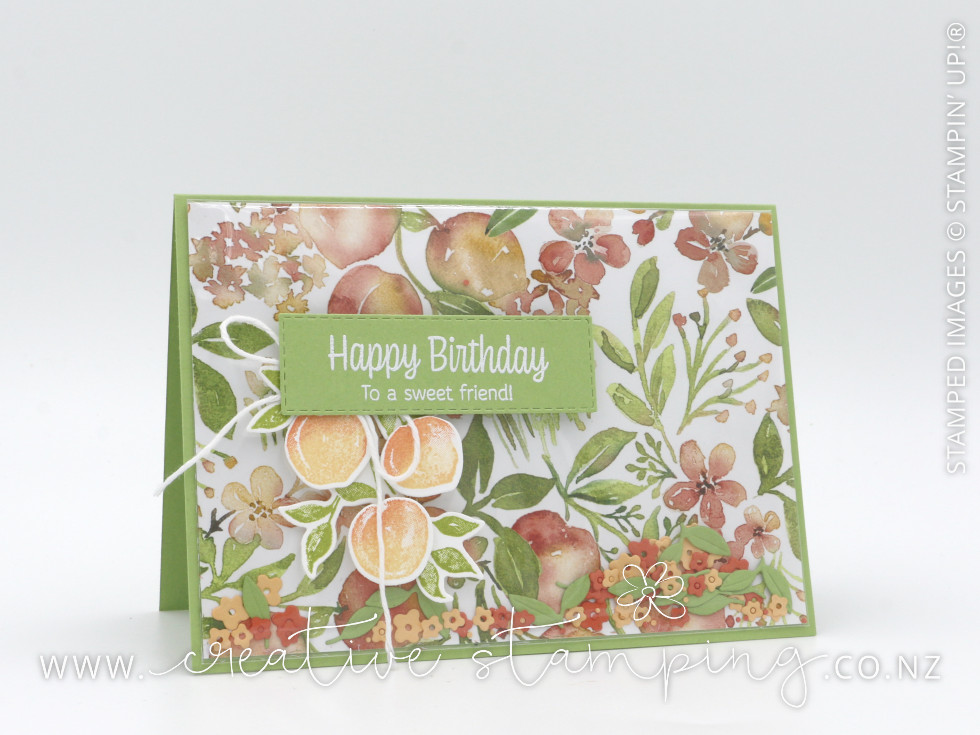 Sweet as a Peach Shaker Birthday Card