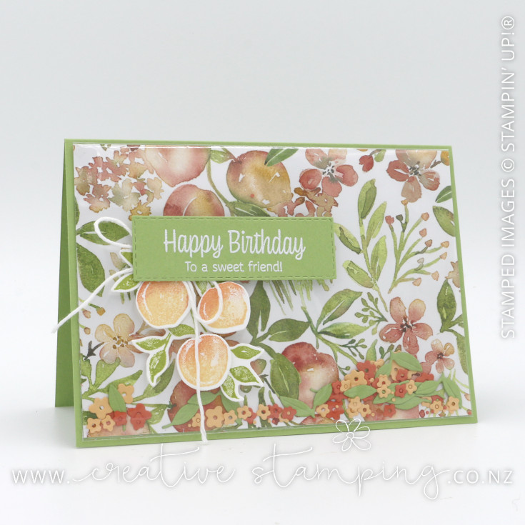 Sweet as a Peach Shaker Birthday Card