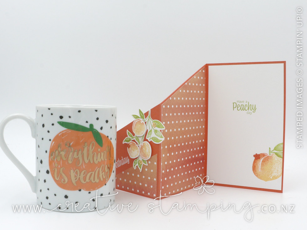 Sweet as a Peach Angled Z-Fold Birthday Card