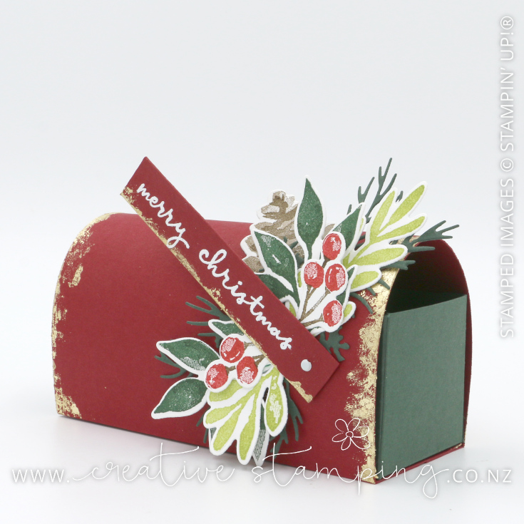 Painted Christmas Postal Gift Box