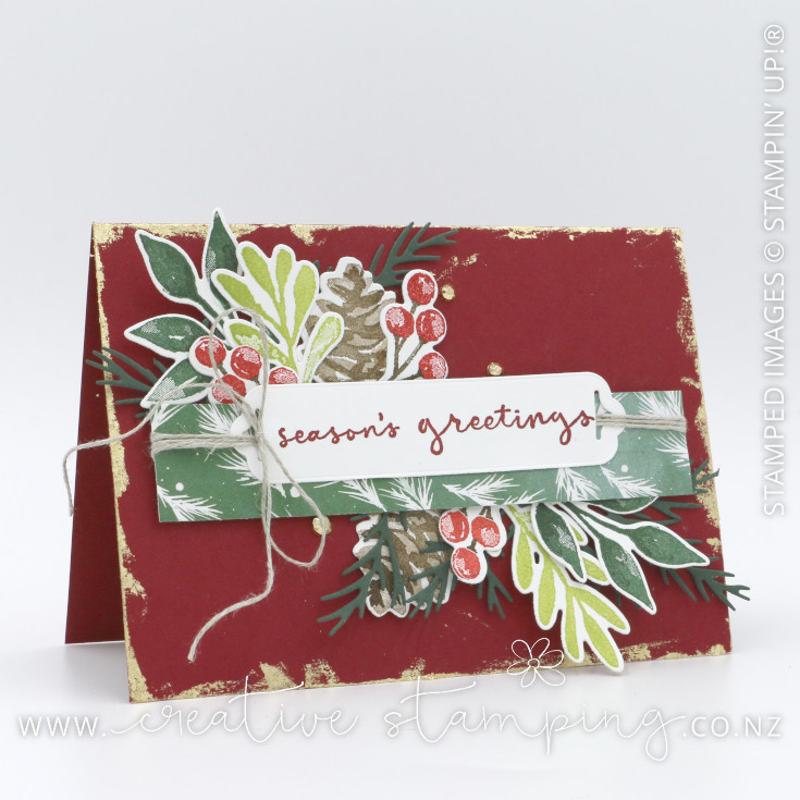 Painted Christmas Season's Greetings Card