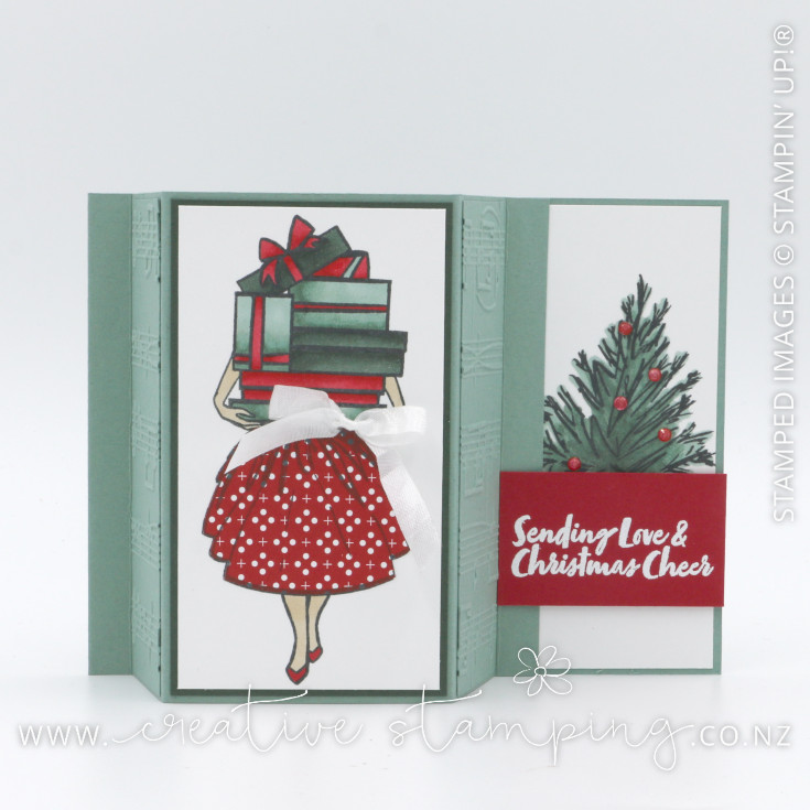 Delivering Cheer Christmas Bay Window Card