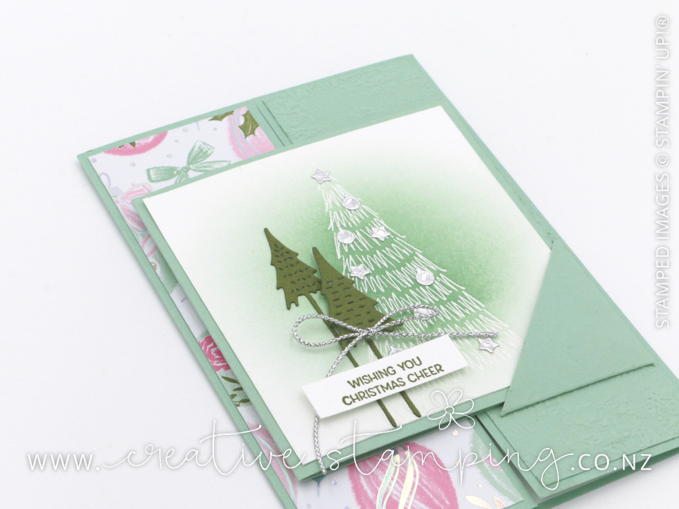 Whimsical Trees Latched Gatefold Christmas Card