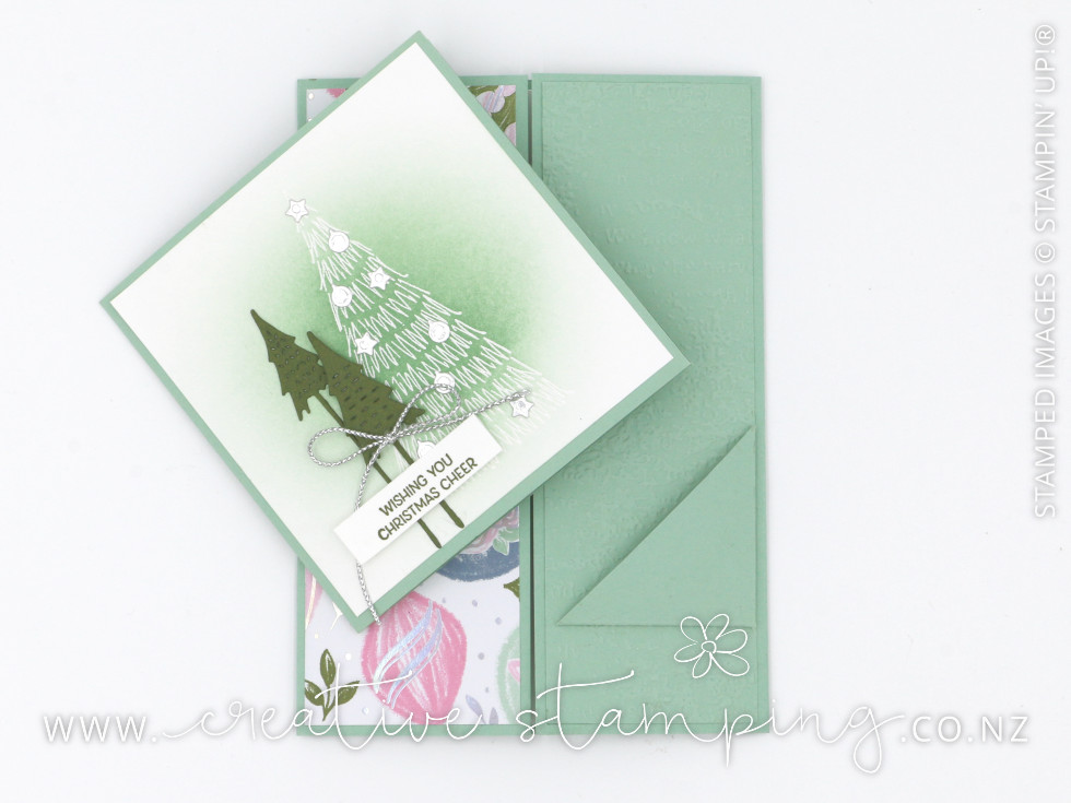 Whimsical Trees Latched Gatefold Christmas Card