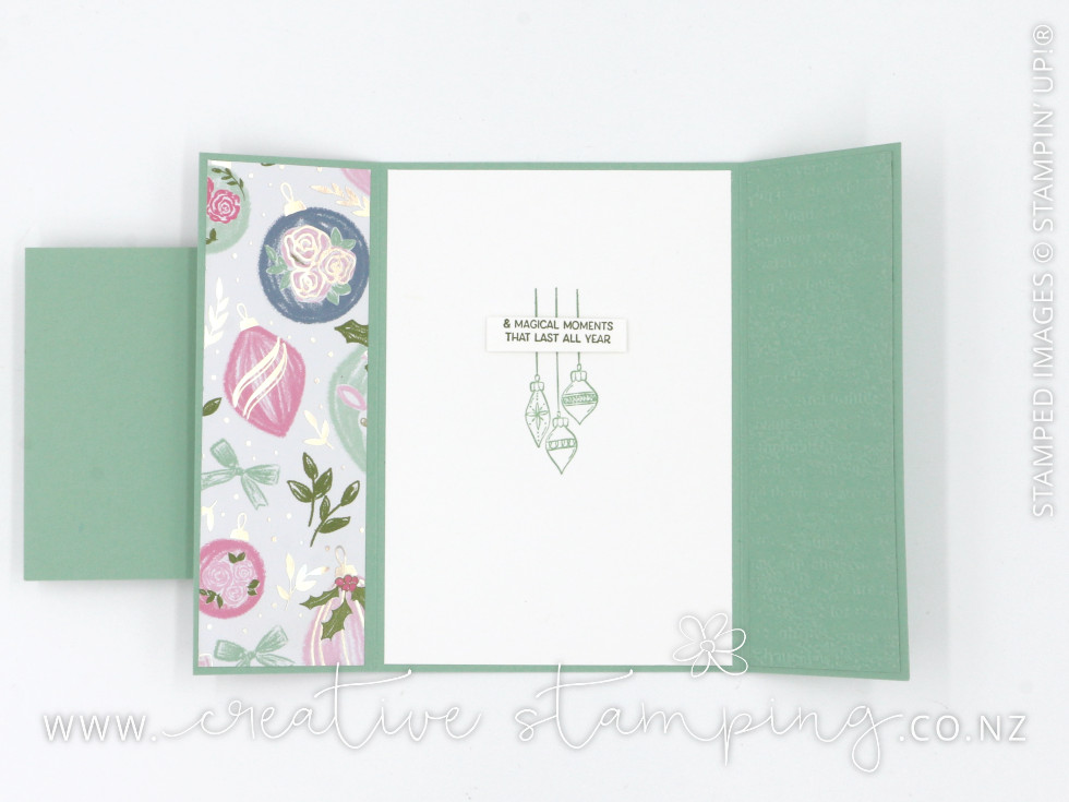 Whimsical Trees Latched Gatefold Christmas Card