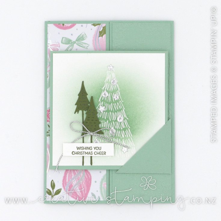 Whimsical Trees Latched Gatefold Christmas Card