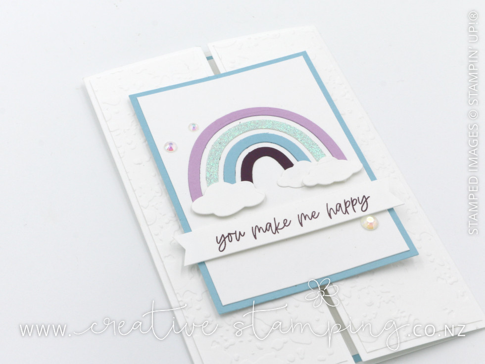Rainbow of Happiness Latched Gatefold Card