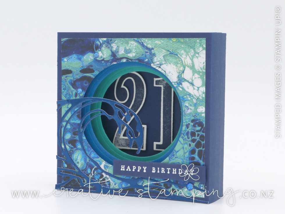 Waves of the Ocean 21st Birthday Tunnel Box Card
