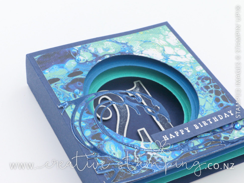 Waves of the Ocean 21st Birthday Tunnel Box Card