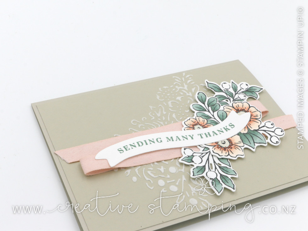 Fond of Autumn Thank You Card with Stenciled Embossing Paste Fond of Autumn Thank You Card with Stenciled Embossing Paste