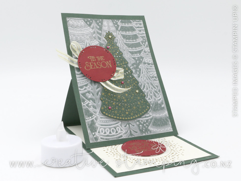 Lights Aglow Christmas Tree Easel Card