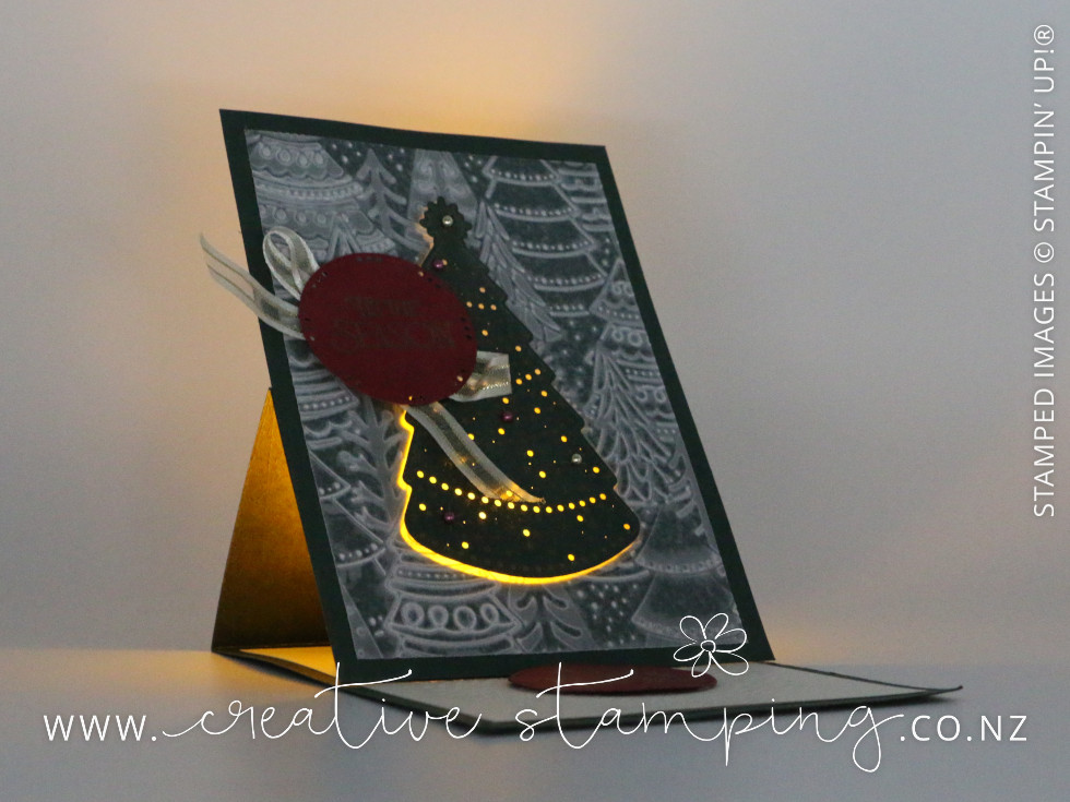 Lights Aglow Christmas Tree Easel Card