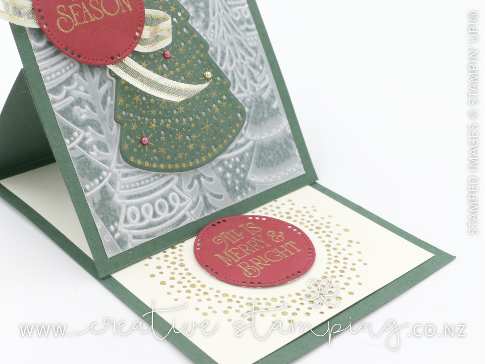 Lights Aglow Christmas Tree Easel Card