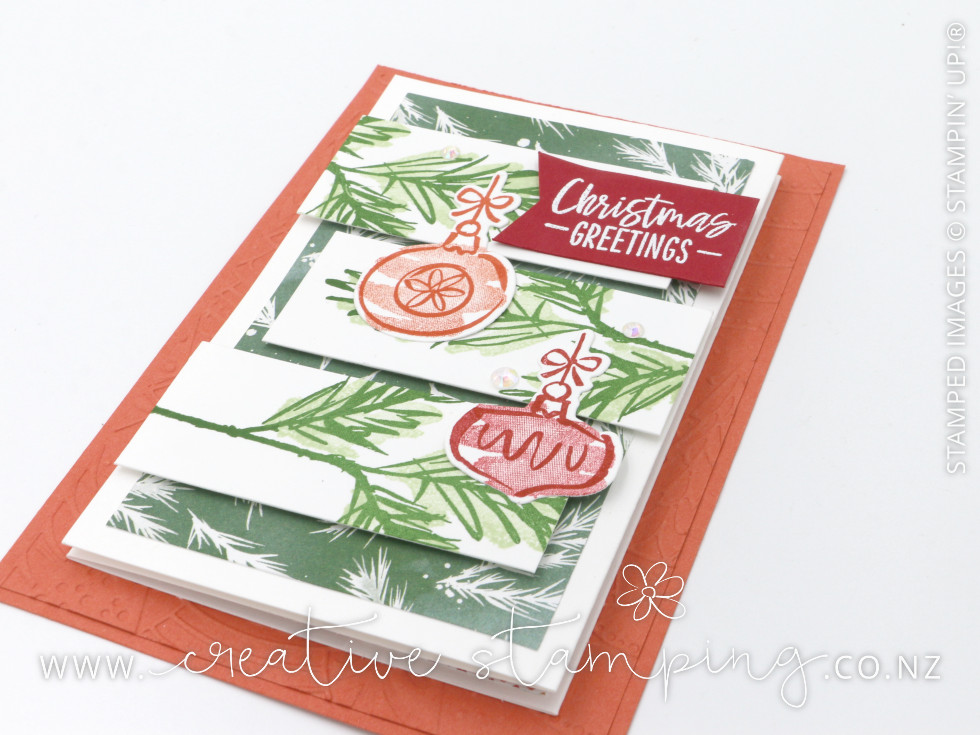 Deocrated with Happiness Concertina Christmas Card with Gift Voucher Pocket