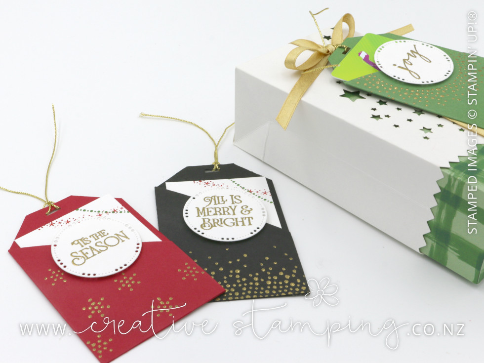 Stars Gift Box with Christmas Voucher Tags Stars Gift Box with Christmas Voucher Tags