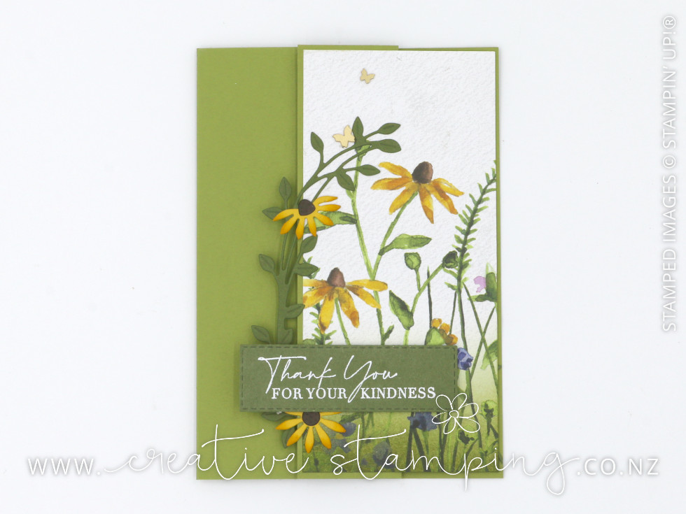 Dainty Delight Three-Panel Scenery Tri-Fold Thank You Card