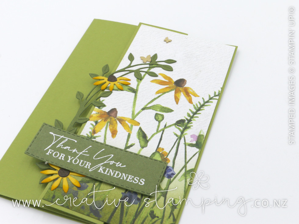 Dainty Delight Three-Panel Scenery Tri-Fold Thank You Card