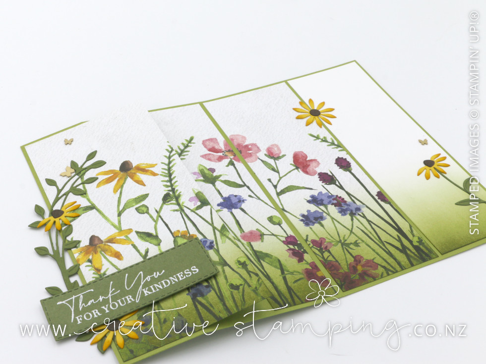 Dainty Delight Three-Panel Scenery Tri-Fold Thank You Card