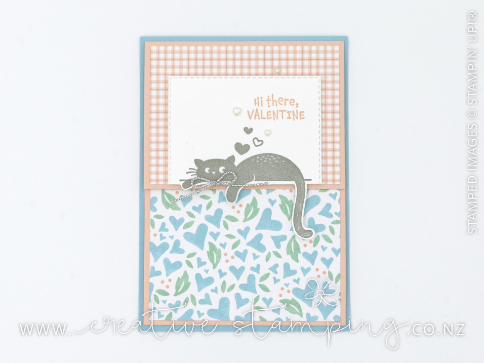 Love Cats Fun Fold Valentine's Day Card