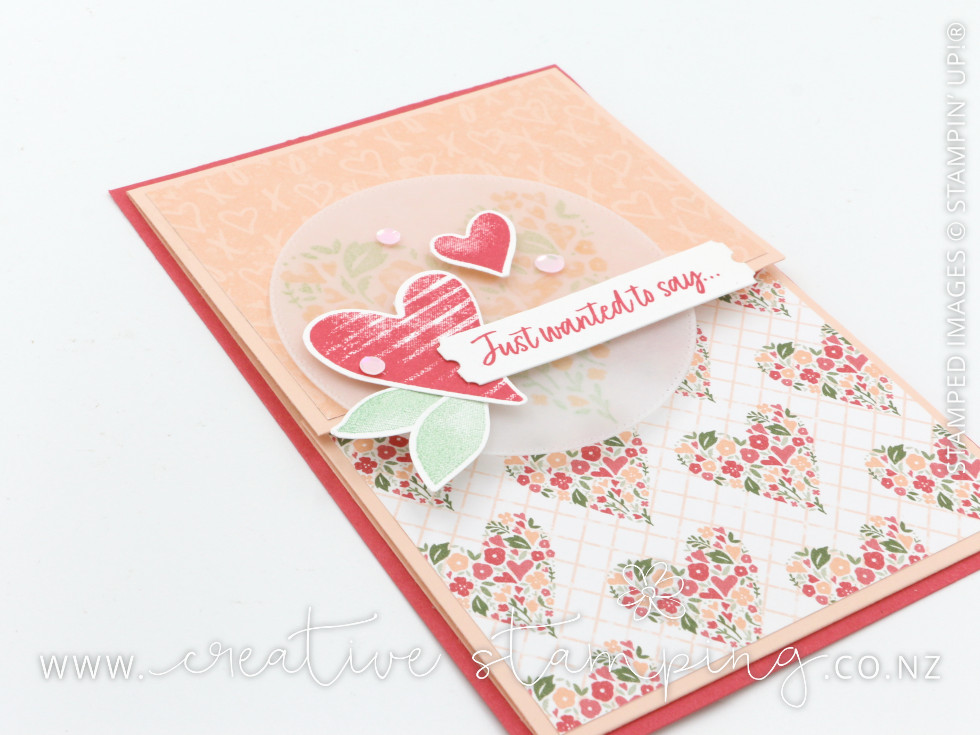 Country Bouquet Fun Fold Valentine's Day Card Country Bouquet Fun Fold Valentine's Day Card