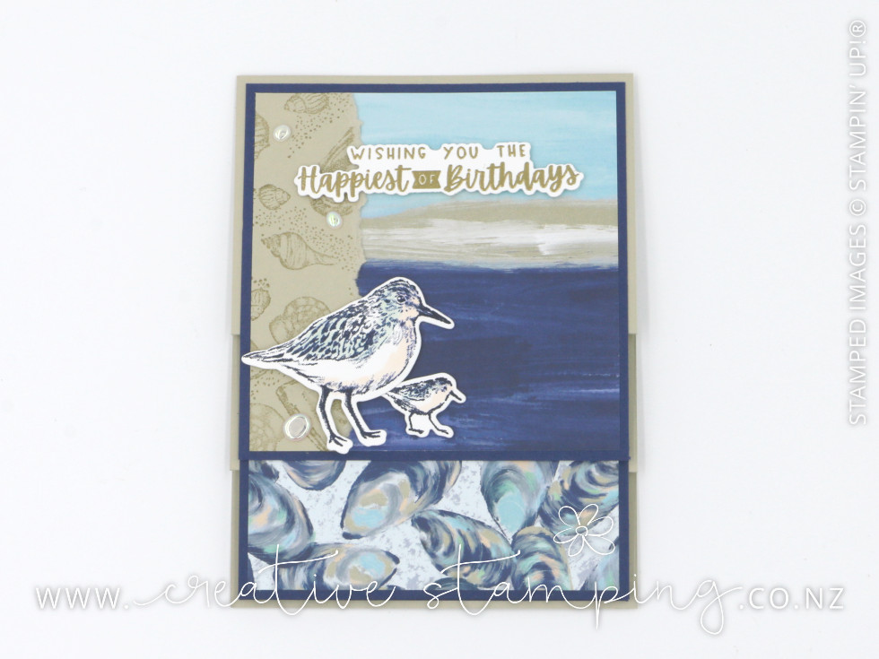 Seaside Bay Tri-Fold Accordion Birthday Card