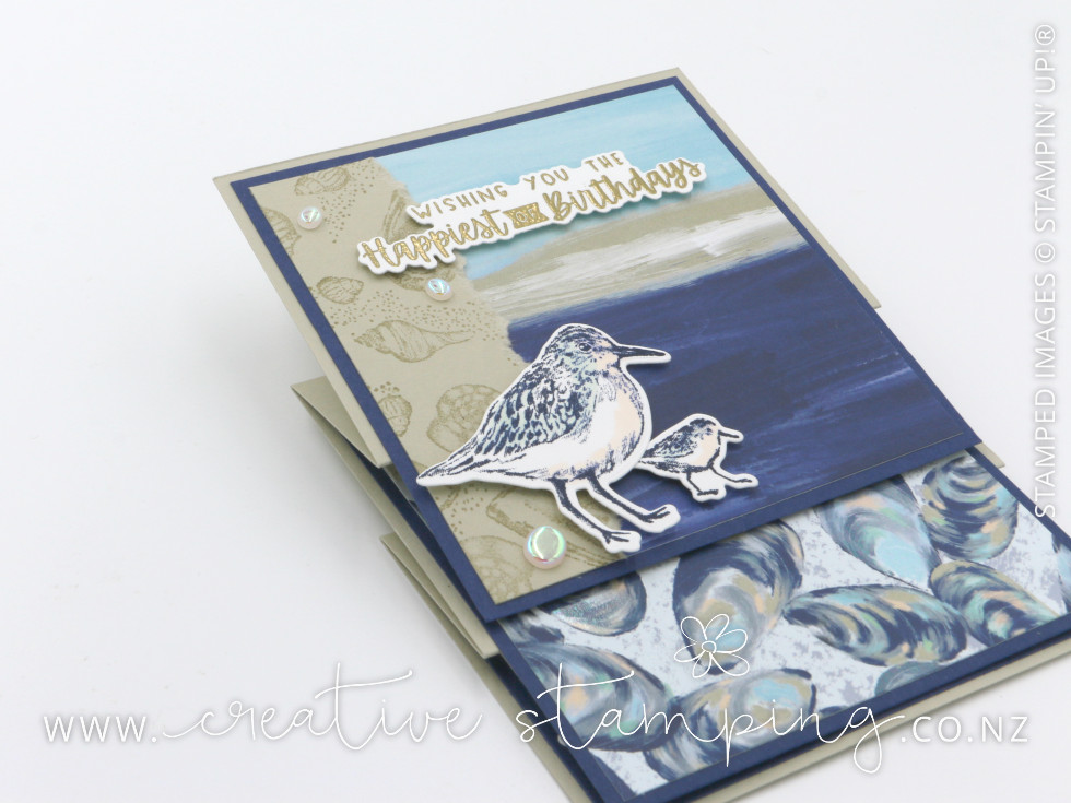 Seaside Bay Tri-Fold Accordion Birthday Card