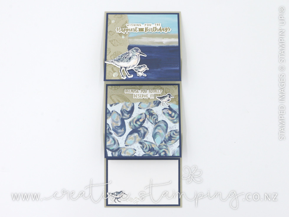 Seaside Bay Tri-Fold Accordion Birthday Card