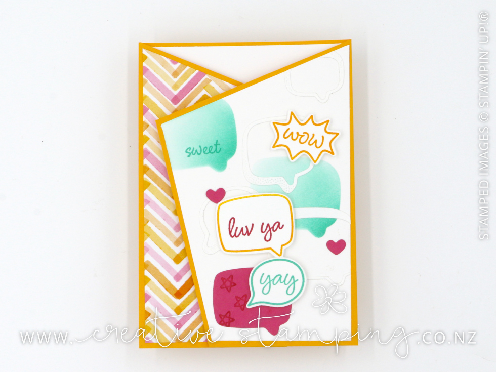 Conversation Bubbles Angled Gatefold Card
