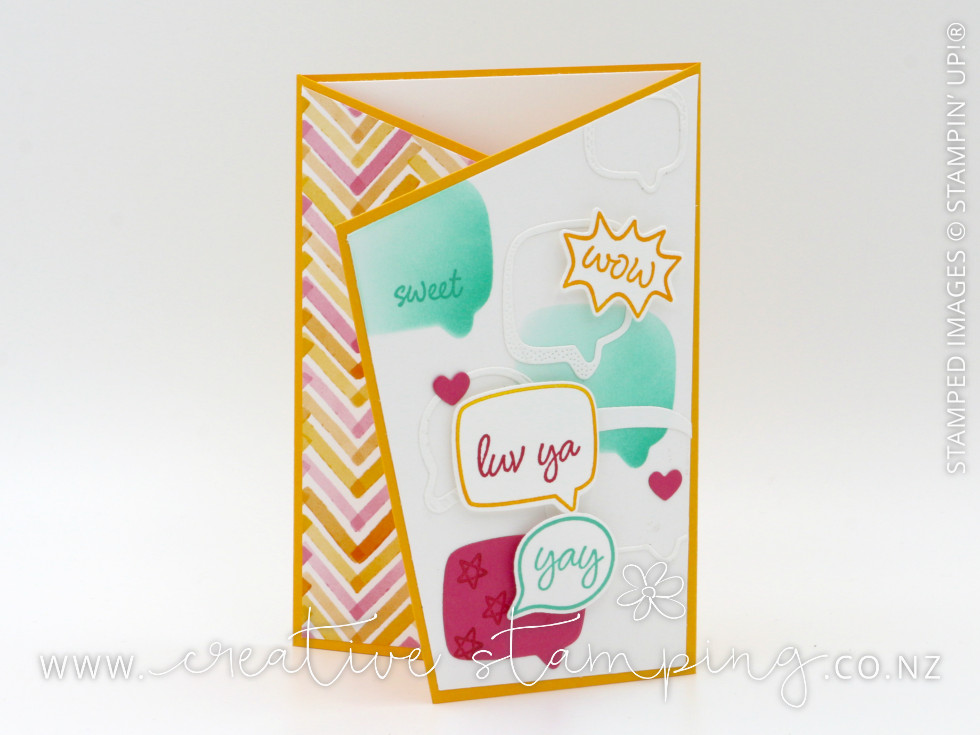 Conversation Bubbles Angled Gatefold Card
