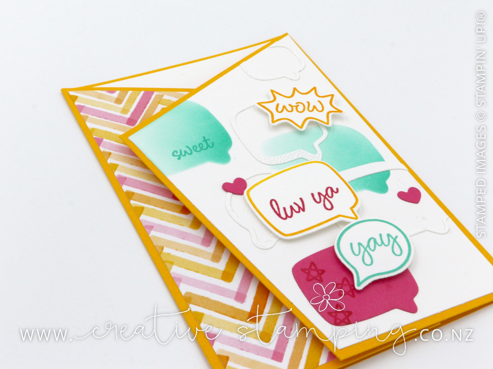 Conversation Bubbles Angled Gatefold Card