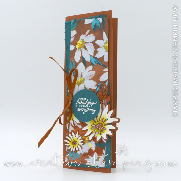 Cheerful Daisies Slimline Friendship Card